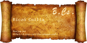 Biczó Csilla névjegykártya